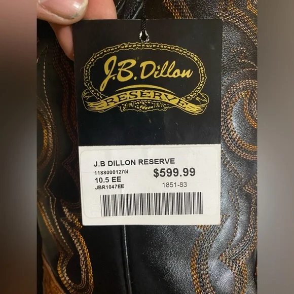 J.B Dillon Ostrich Skin Boots